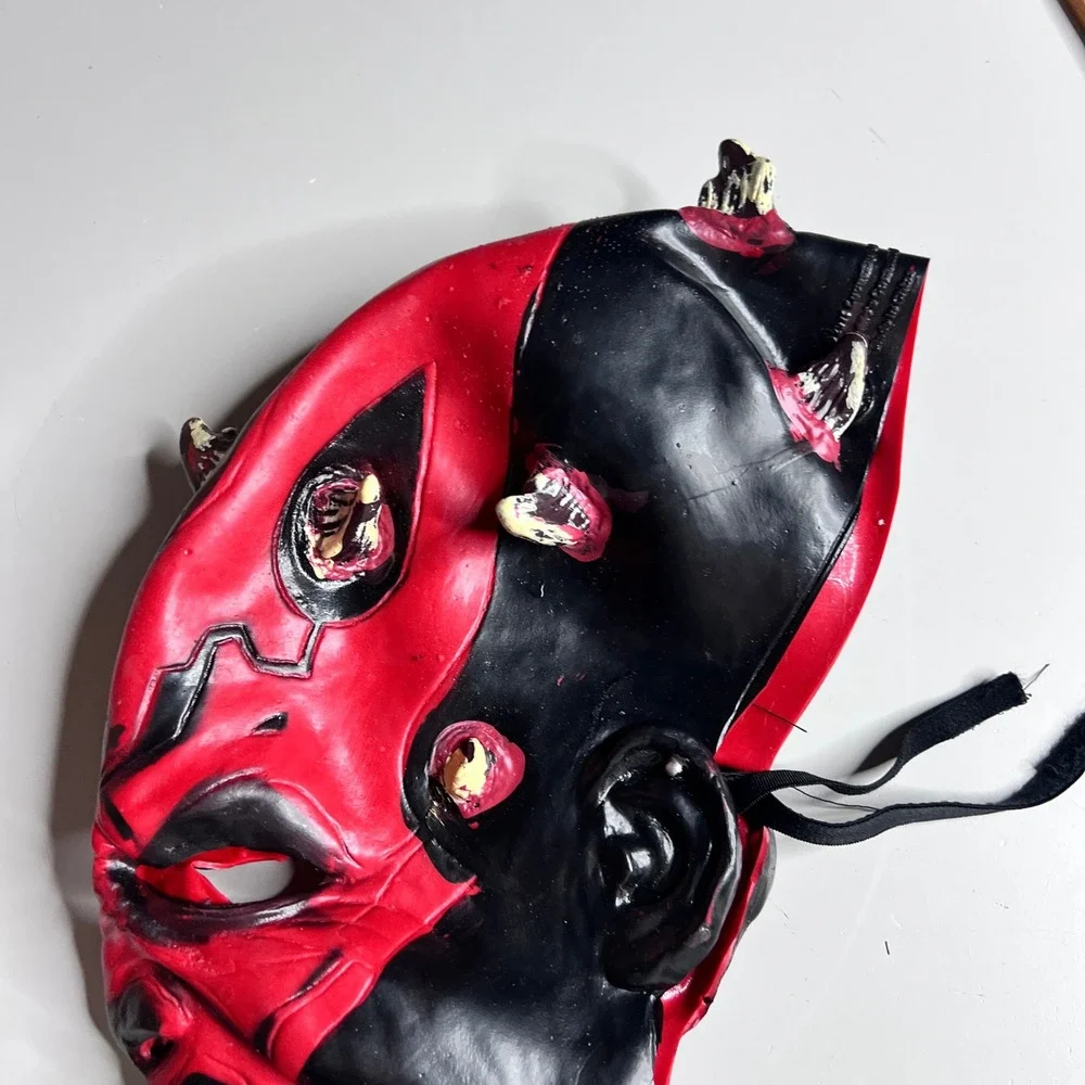 Star Wars Darth Maul‎ Mask Rubies Costume Co 2011 Red Black Vinyl Halloween